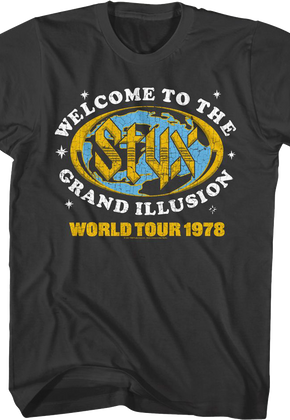 Welcome To The Grand Illusion World Tour 1978 Styx T-Shirt