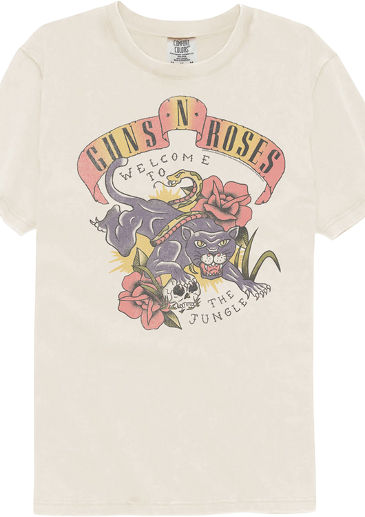 Welcome To The Jungle Guns N' Roses Comfort Colors Brand T-Shirt - main product image
