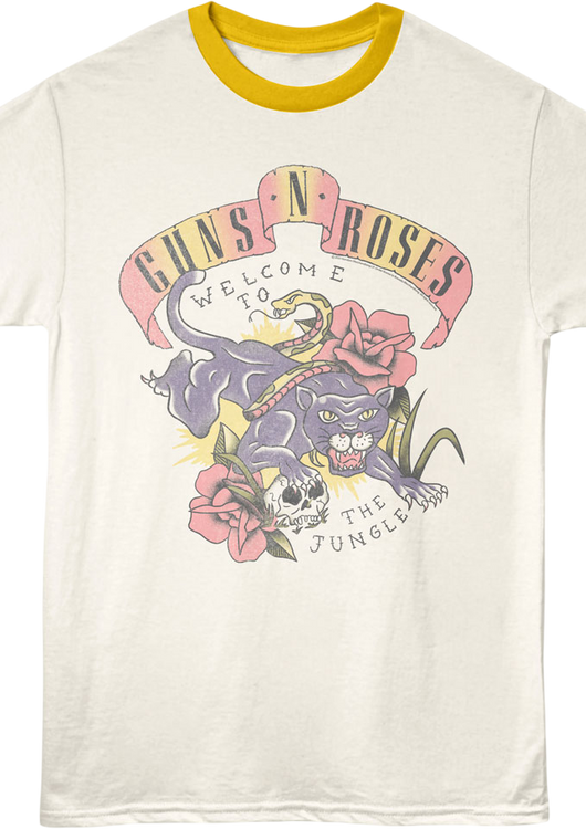 Welcome To The Jungle Guns N' Roses Ringer Shirt - main product image