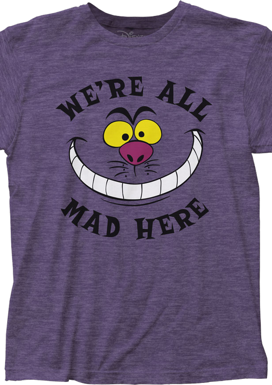 We're All Mad Here Alice In Wonderland T-Shirt - main product image