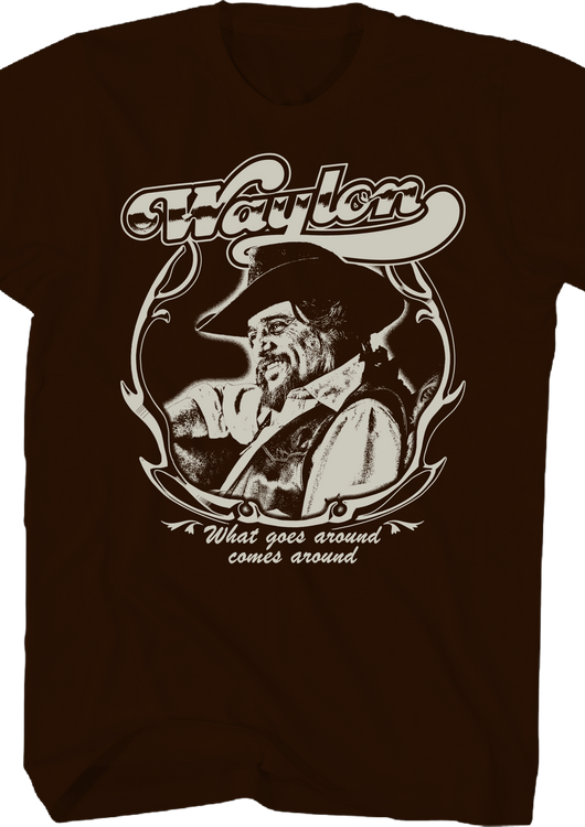 What Goes Around Comes Around Waylon Jennings T-Shirt - main product image