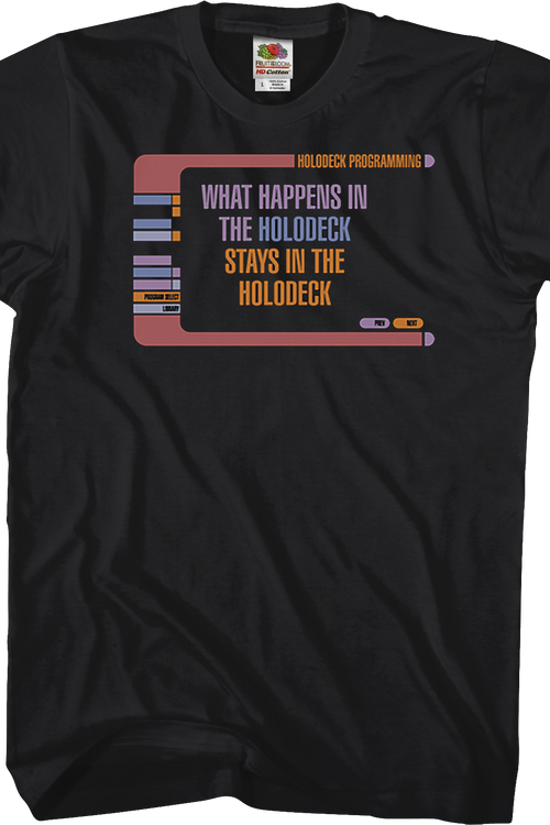 What Happens In The Holodeck Star Trek The Next Generation T-Shirtmain product image