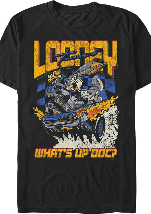 What's Up Doc Bugs Bunny Racing Looney Tunes T-Shirt - main product image