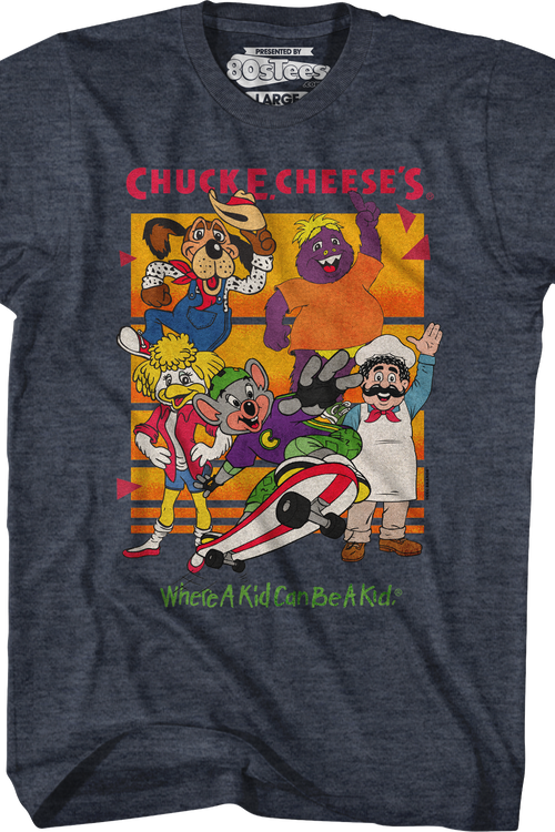 Chuck e hotsell cheese tee shirts