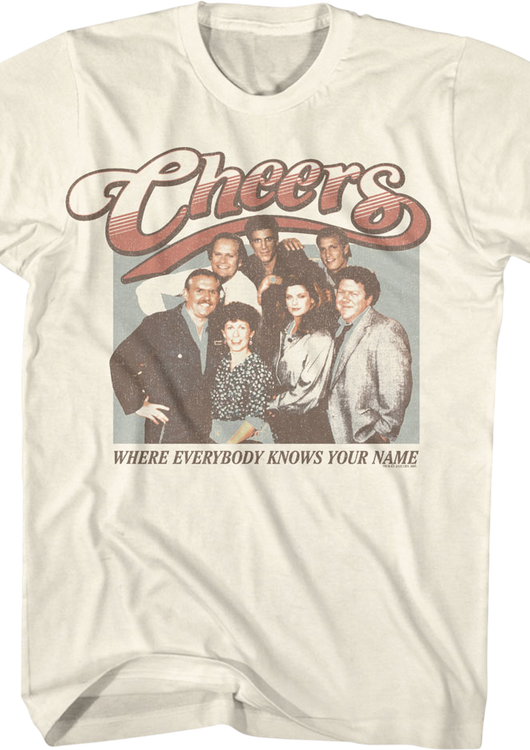 Where Everybody Knows Your Name Cast Photo Cheers T-Shirt - main product image
