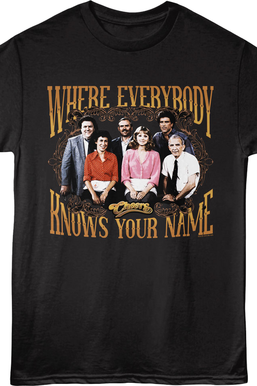 Where Everybody Knows Your Name Original Cast Photo Cheers T-Shirtmain product image