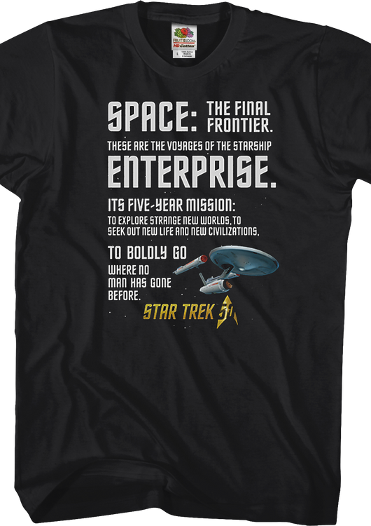 Where No Man Has Gone Before Star Trek T-Shirt - main product image