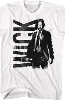 White Distressed John Wick T-Shirt
