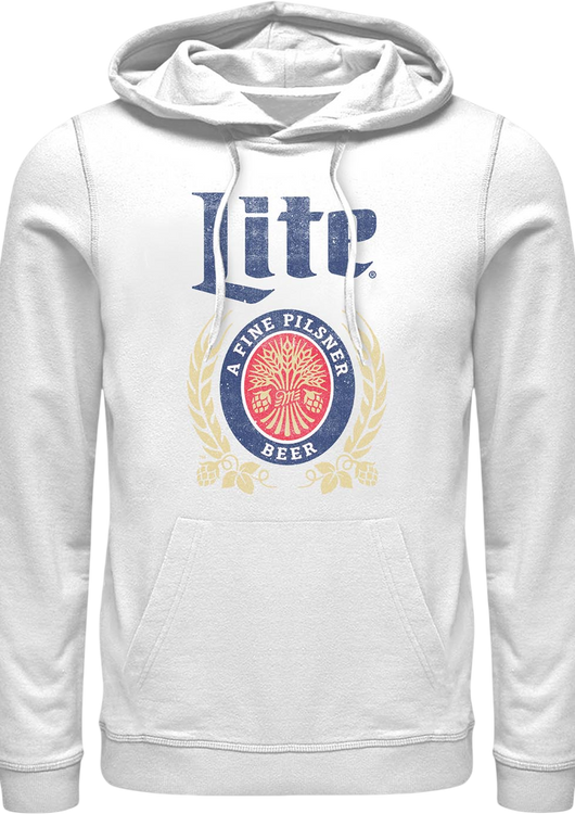 White Miller Lite Hoodie - main product image