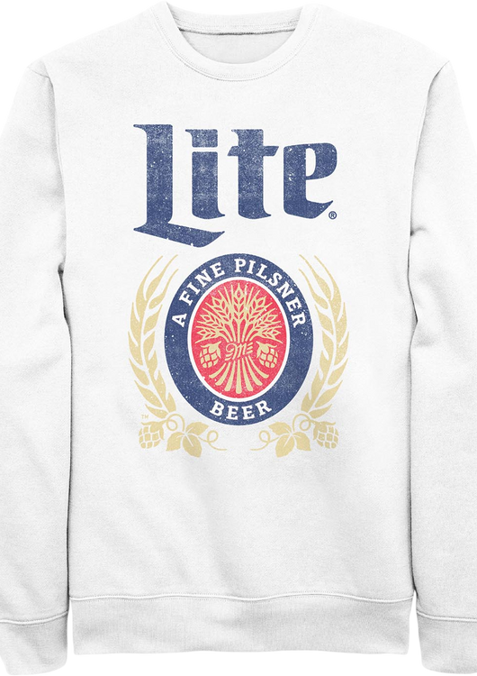 White Miller Lite Sweatshirt - main product image
