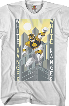 White Ranger Mighty Morphin Power Rangers T-Shirt
