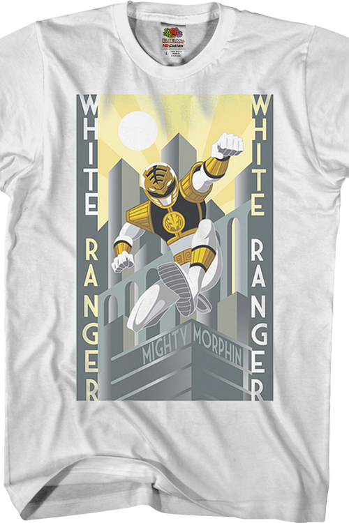 White Ranger Mighty Morphin Power Rangers T-Shirtmain product image
