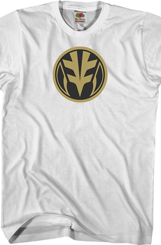 White Ranger Power Coin Mighty Morphin Power Rangers T-Shirt