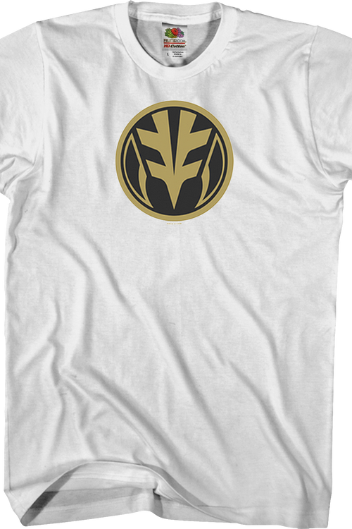 White Ranger Power Coin Mighty Morphin Power Rangers T-Shirtmain product image