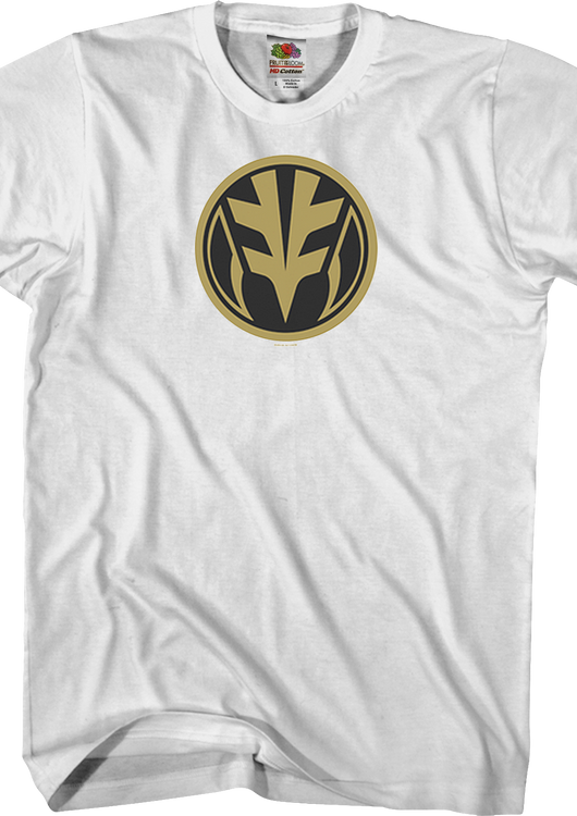 White Ranger Power Coin Mighty Morphin Power Rangers T-Shirt - main product image