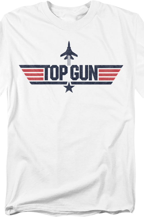 White Silhouette & Logo Top Gun T-Shirt - main product image