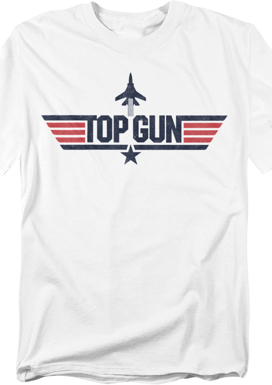 White Silhouette & Logo Top Gun T-Shirt - main product image