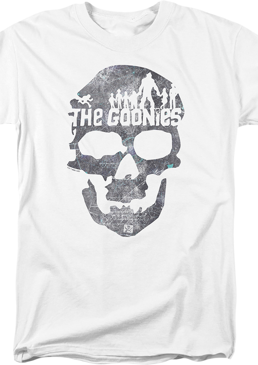 White Skull Silhouettes Goonies T-Shirt - main product image