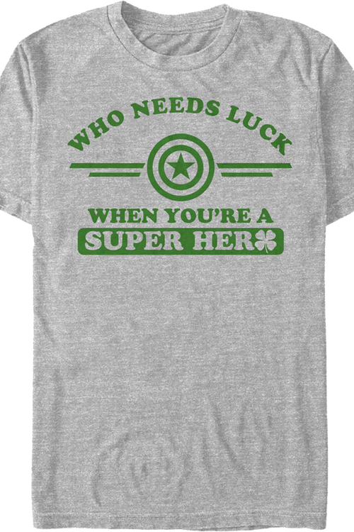 Who Needs Luck Captain America Marvel Comics T-Shirtmain product image