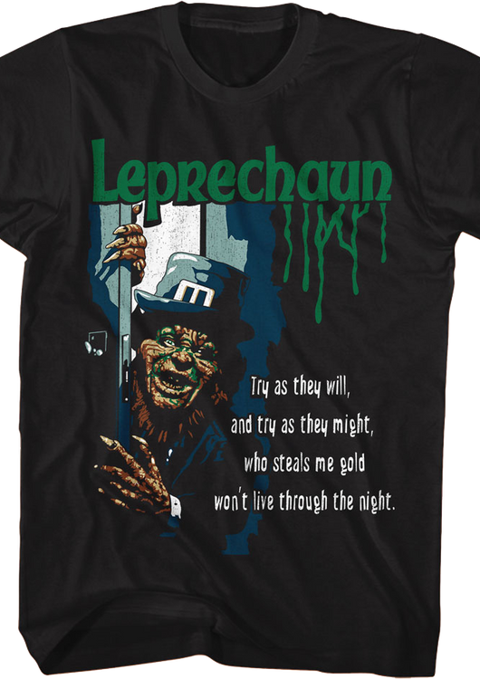 Who Steals Me Gold Won't Live Through The Night Leprechaun T-Shirt - main product image