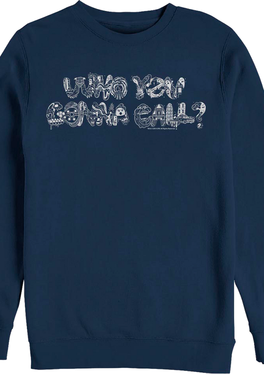 Who You Gonna Call Doodle Ghostbusters Sweatshirt - main product image