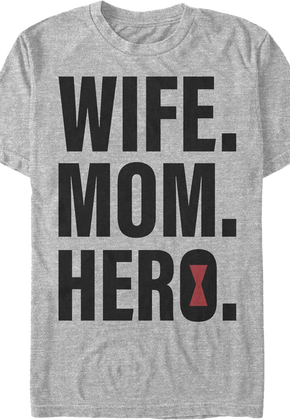 Wife Mom Hero Black Widow Marvel Comics T-Shirt