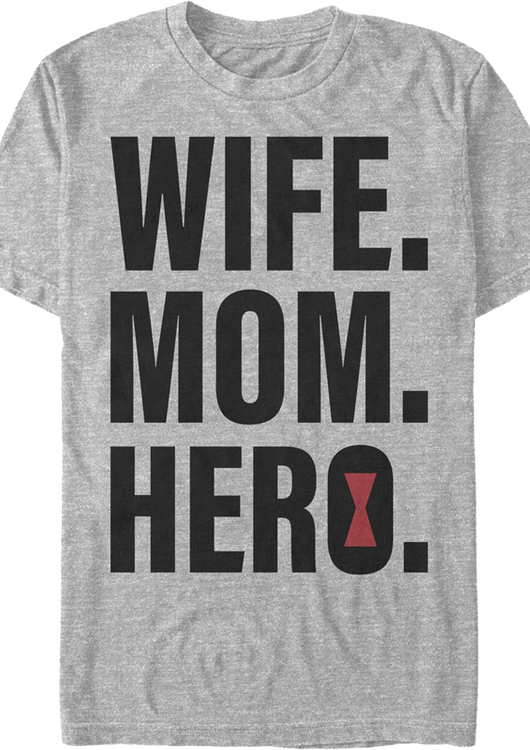 Wife Mom Hero Black Widow Marvel Comics T-Shirt - main product image