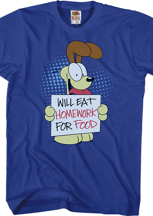 Will Eat Homework Garfield T-Shirt - main product image