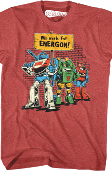 Will Work For Energon Transformers T-Shirt