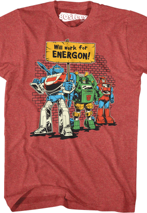 Will Work For Energon Transformers T-Shirt