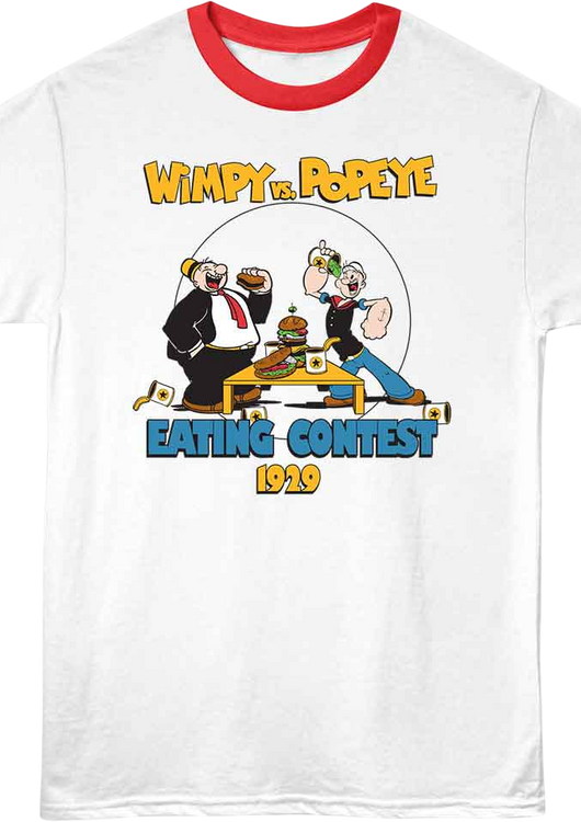Wimpy vs. Popeye Eating Contest Popeye Ringer Shirt - main product image