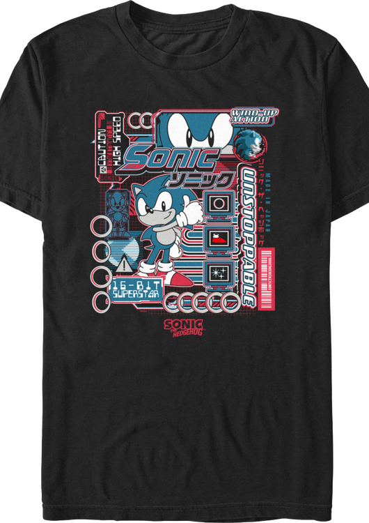 Wind-Up Action Sonic The Hedgehog T-Shirt - main product image