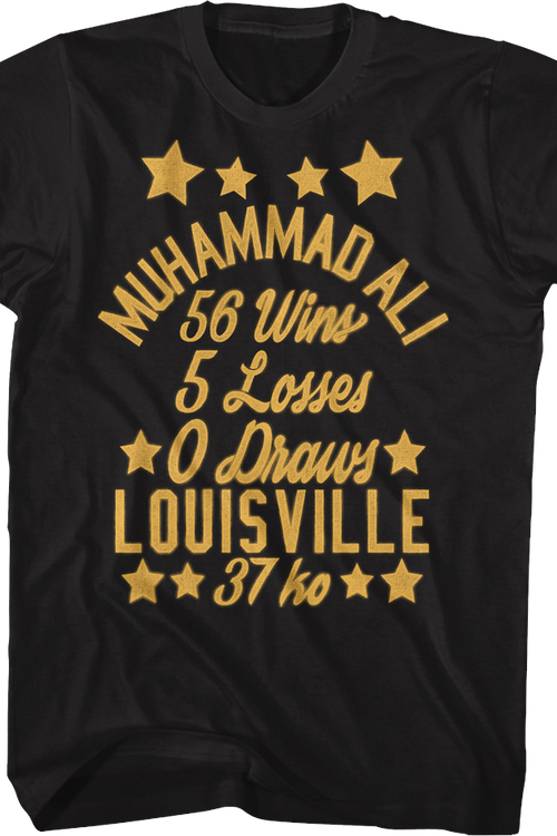 Wins And Losses Muhammad Ali T-Shirtmain product image