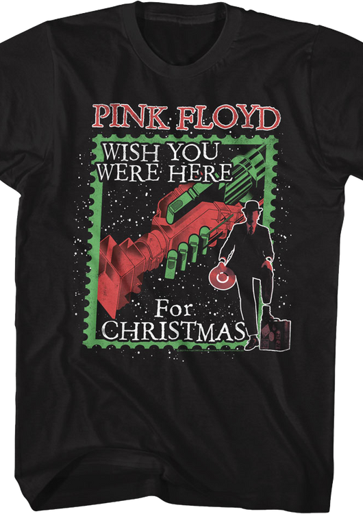 Wish You Were Here For Christmas Pink Floyd T-Shirt - main product image