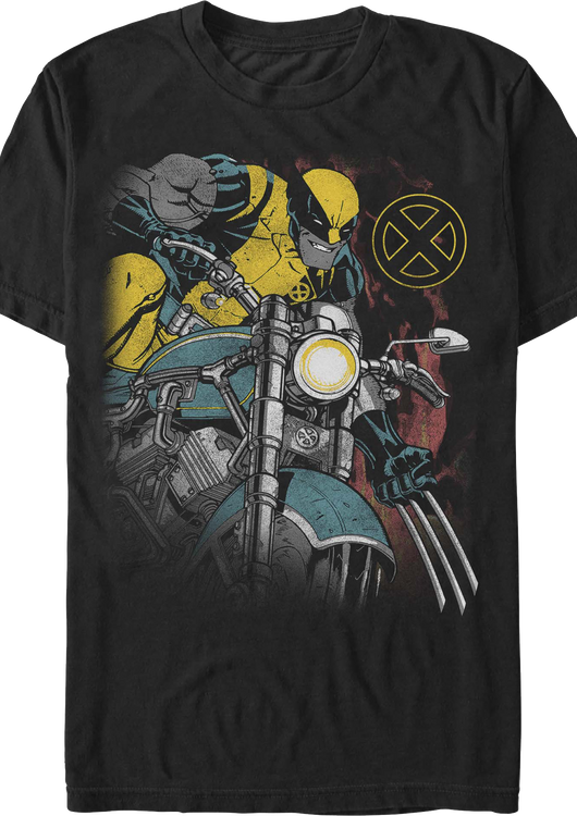 Wolverine Motorcycle Marvel Comics T-Shirt - main product image