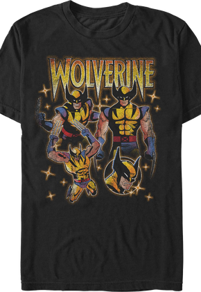 Wolverine Starry Collage Marvel Comics T-Shirt
