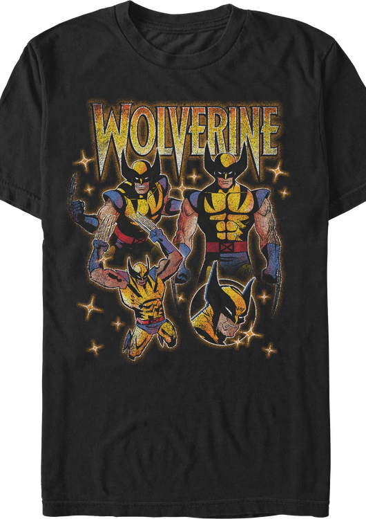 Wolverine Starry Collage Marvel Comics T-Shirt - main product image
