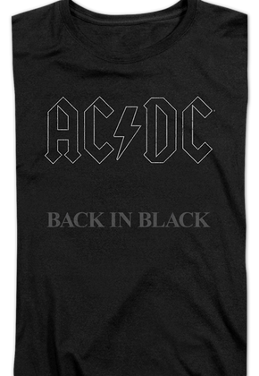 Womens ACDC Back In Black Shirt