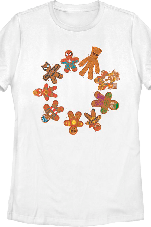 Womens Avengers Gingerbread Cookies Marvel Comics Shirtmain product image