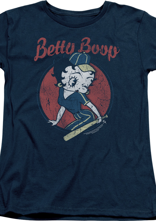 Womens Baseball Betty Boop Shirt - main product image