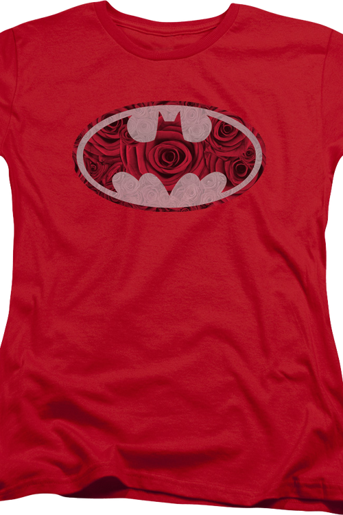 Womens Batman Red Rose Logo DC Comics Shirtmain product image