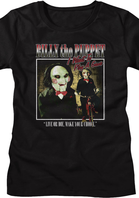 Womens Billy the Puppet Saw Shirt - main product image