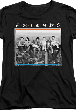 Womens Black and White Friends Shirt