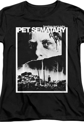 Womens Black and White Poster Pet Sematary Shirt