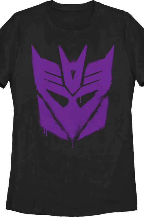Womens Black Decepticon Graffiti Logo Transformers Shirtmain product image