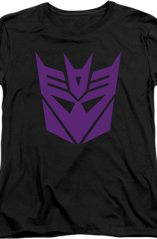 Womens Black Decepticon Logo Transformers Shirt