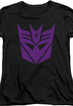 Womens Black Decepticon Logo Transformers Shirt