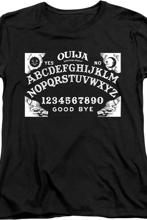 Womens Black Ouija Board Shirt - main product image
