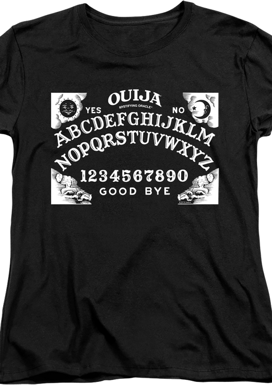 Womens Black Ouija Board Shirt - main product image