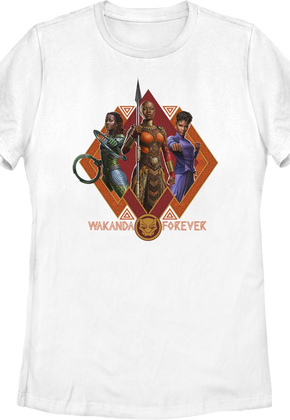 Womens Black Panther: Wakanda Forever Collage Marvel Comics Shirt